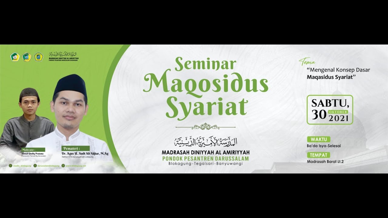 Seminar Maqosidus Syariat | Madin Al-Amiriyyah | Pondok Pesantren Darussalam Blokagung