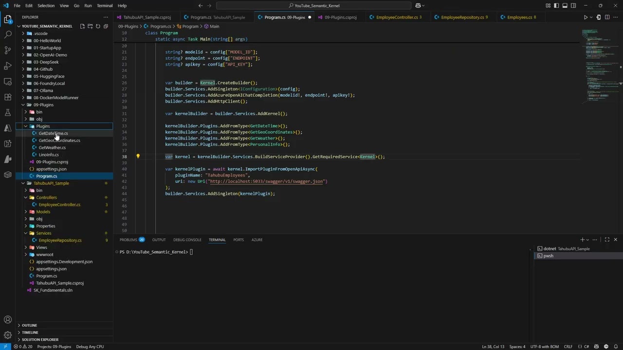 Semantic Kernel Fundamentals - OpenAPI Plugin - Part 14