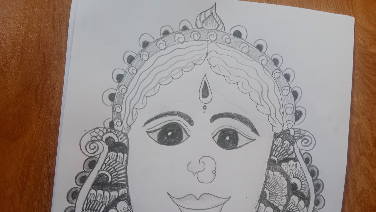 Maa Durga drawing/Durga Devi drawing/Chitra
