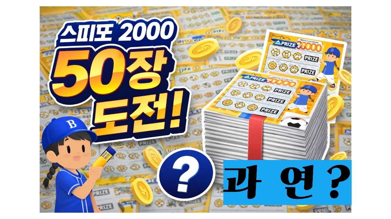 스피또2000 50장 긁어 보자 오늘은 과연~~~