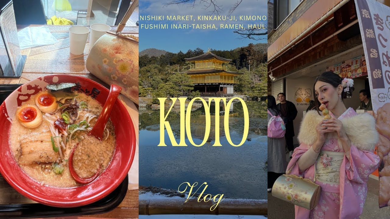 Primeros días en Kioto (mercado, templos, kimono, comida, haul)