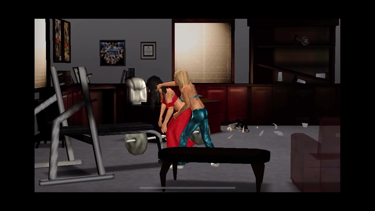 #SmackdownvsRaw2010PPSSPP - Nikki Bella vs. Kelly Office Stage Brawl 