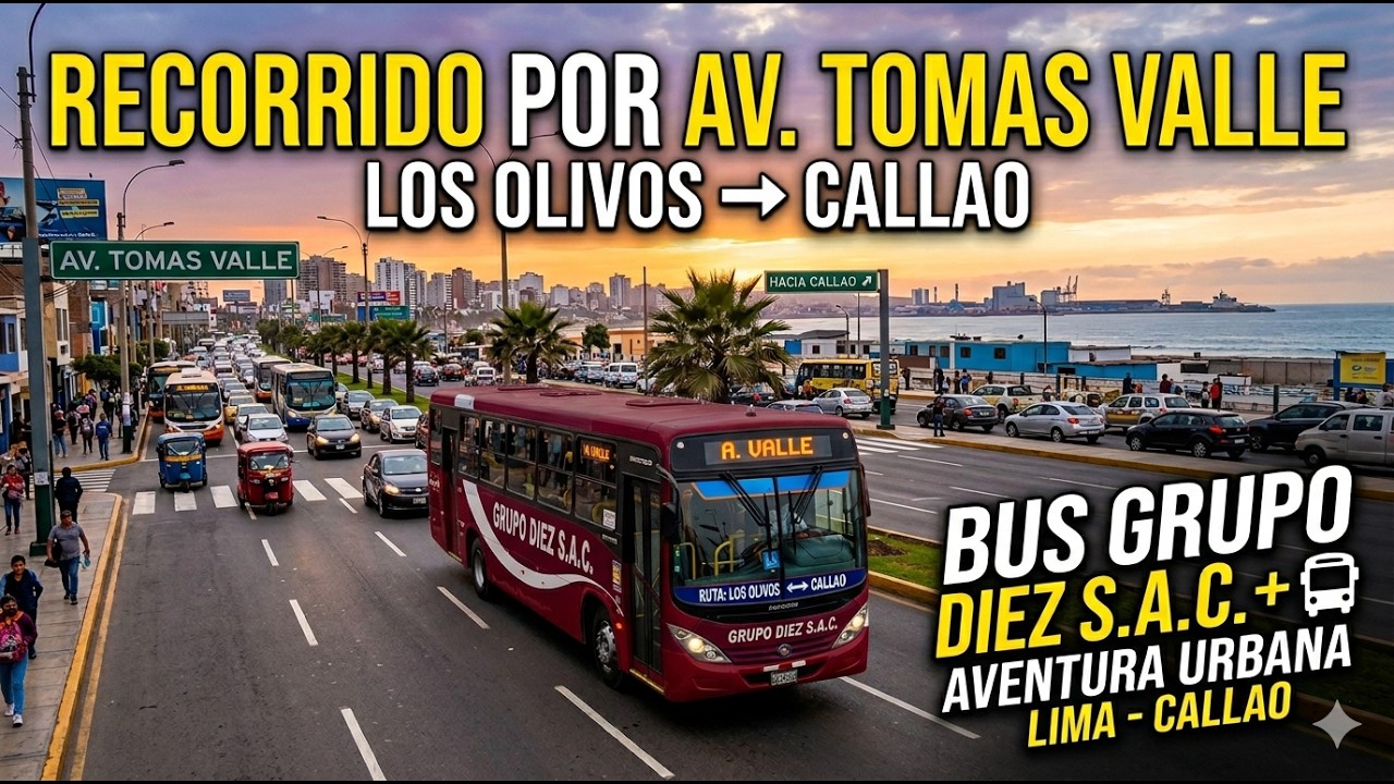 Desde LOS OLIVOS AL CALLAO por la AV TOMAS VALLE 🚍 GRUPO DIEZ SAC ruta 1275 ex CR71 la 