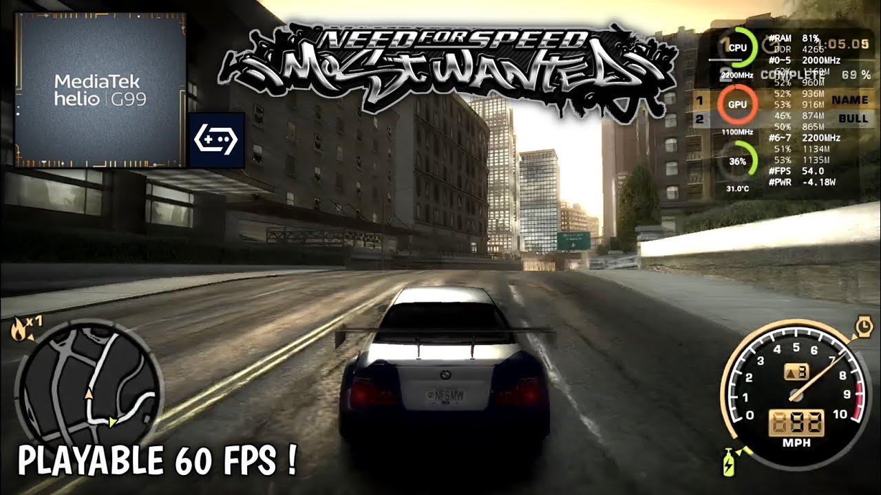 Need For Speed Most Wanted 2005: Black Edition | Gamehub - Mediatek Helio G99 + Settings #4  