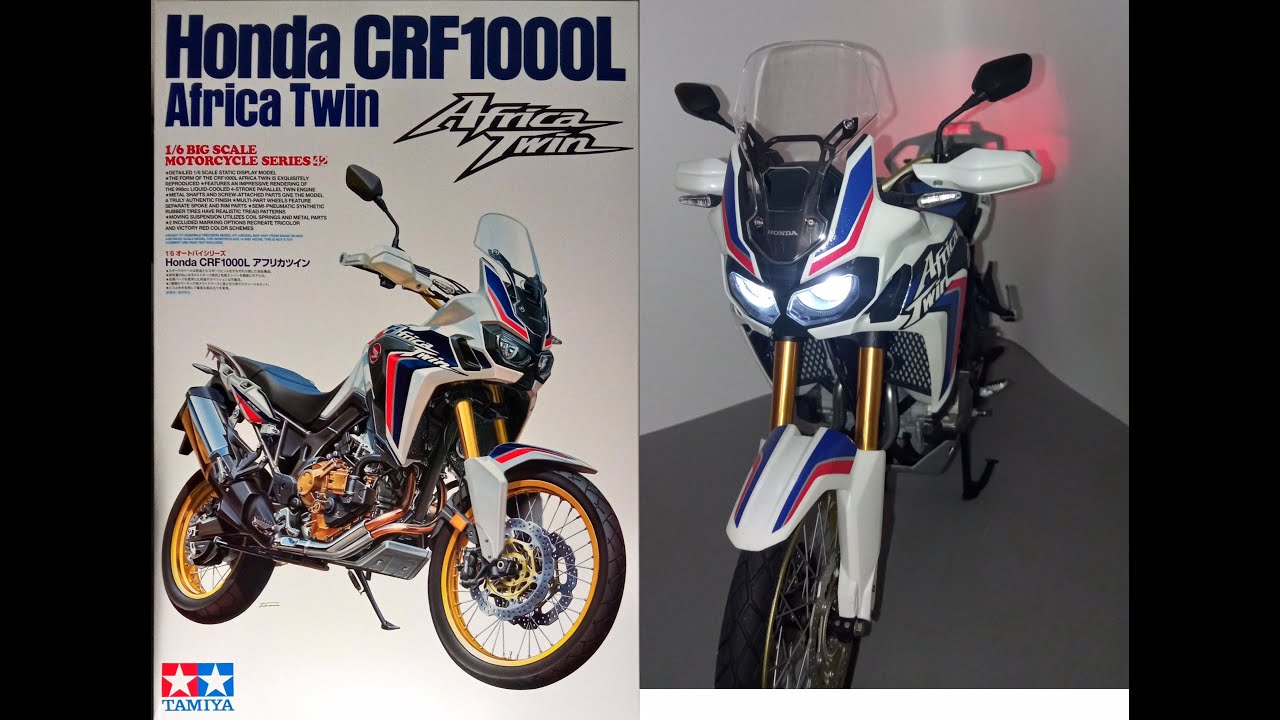 Tamiya 16042 Honda CRF1000L Africa Twin (lights&sound added)