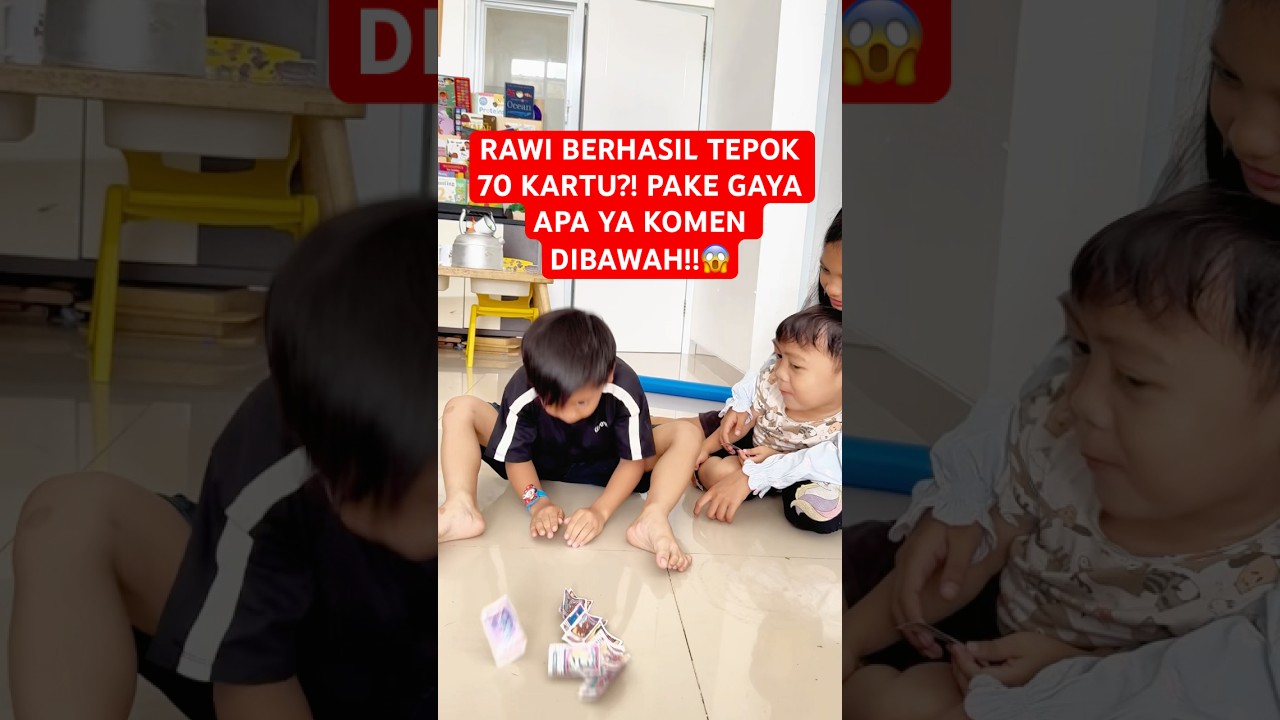 RAWI BERHASIL TEPOK 70 KARTU!! MUKA RAWI SERIUS BANGET!😱 #viral #fyp #games #tepokkartu
