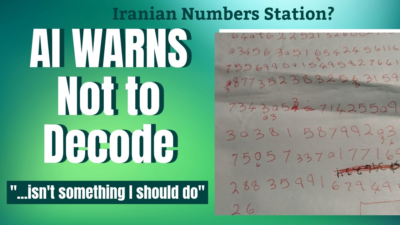 Covert One Time Pad Numbers Station in Iran War - and AI Warning