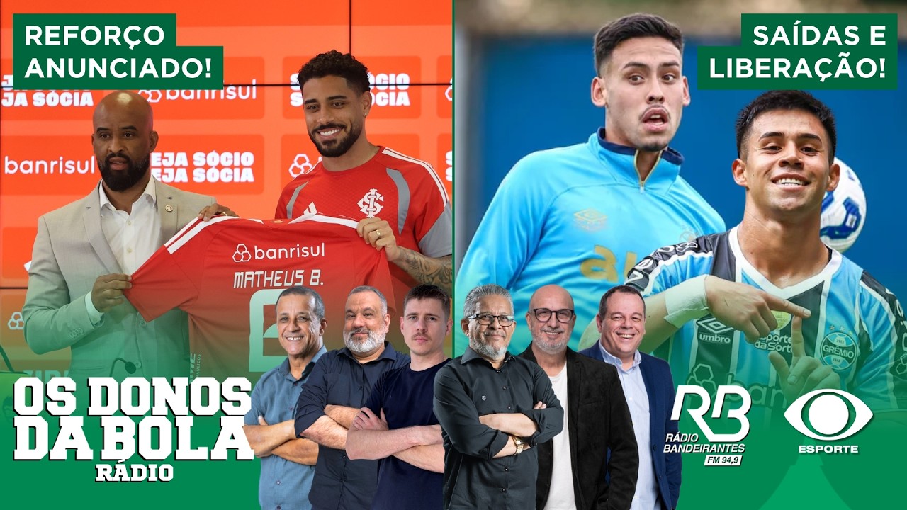 MATHEUS BAHIA OU BERNABEI? | GRÊMIO ENCAMINHA SAÍDA DE JOGADOR! | Os Donos da Bola Rádio (19/02/26)