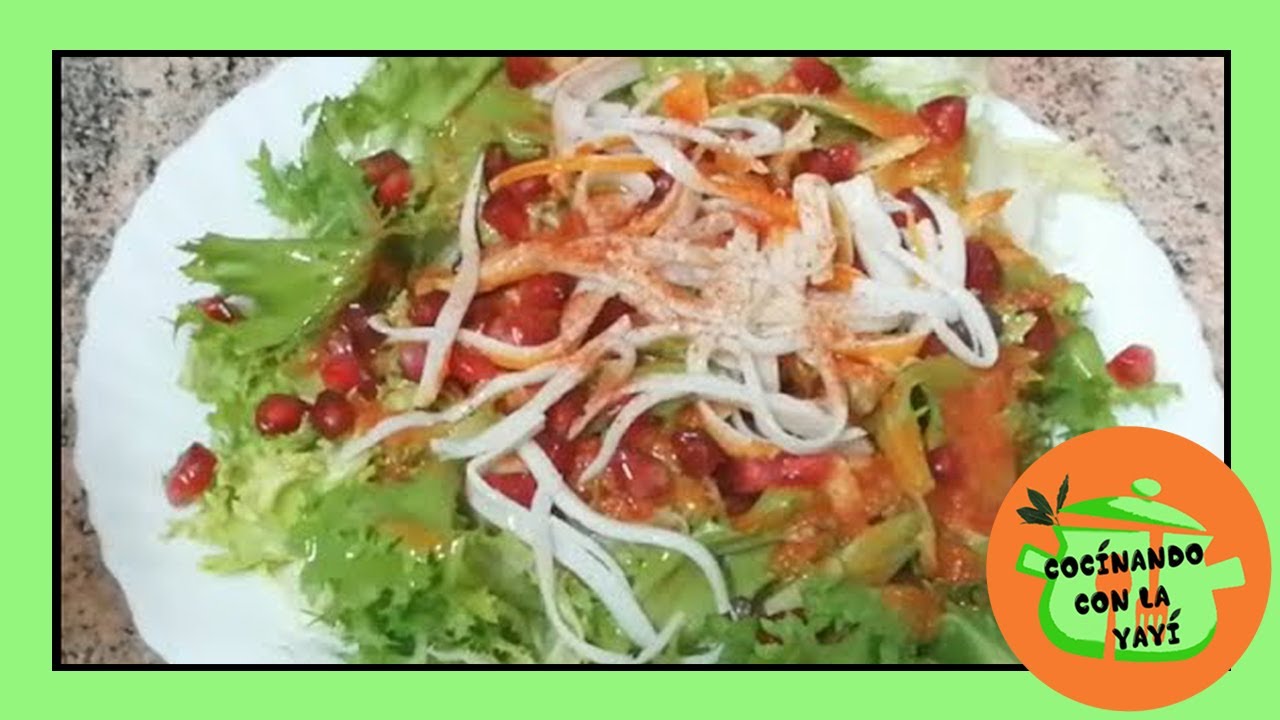 🥗Ensalada de escarola y granada al ajillo | ¡Te sorprenderá!