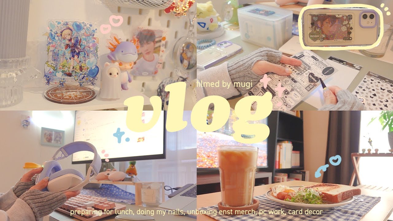 𝘷𝘭𝘰𝘨 // オタクのリアルな１日の過ごし方🫡☁️┊あんスタメルストコラボグッズ開封,トレカデコ etc. (ENG