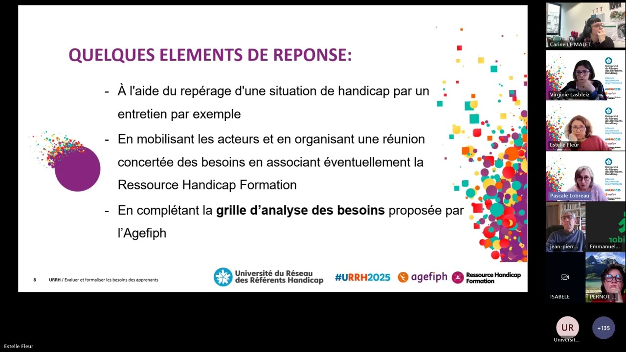 Evaluer et formaliser les besoins des apprenants en situation de handicap