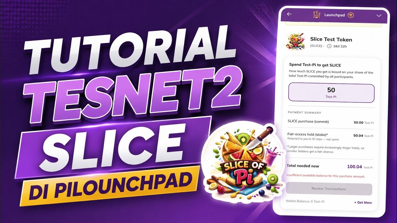 PINETWORK TERBARU~TUTORIAL TESNET2 SLICE DI PILOUNCHPAD