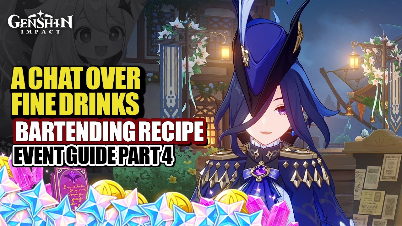 A Chat Over Fine Drinks Event Guide Day 4 | Clorinde Drink Mix Secret Recipe | Genshin Impact Luna V