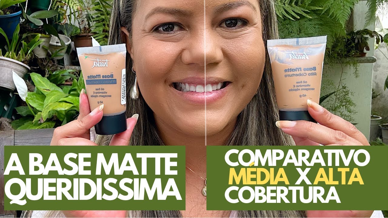 Comparativo Base Matte de Média x Alta Cobertura da Tracta