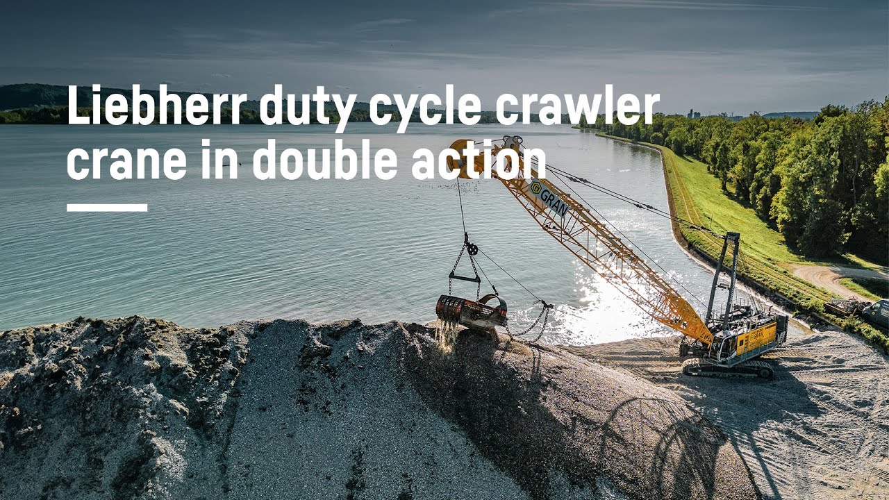 Liebherr duty cycle crawler crane in double action - HS 8100 and HS 8130