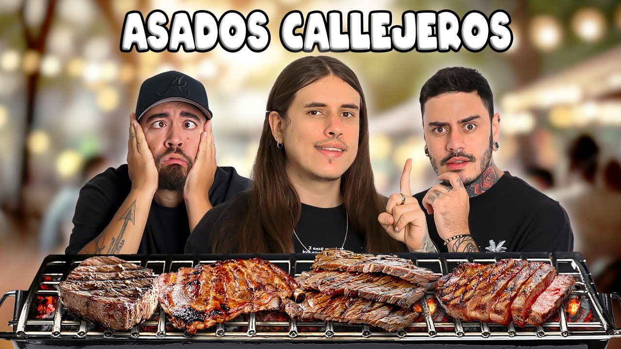 ASADOS CALLEJEROS 😱👉😋 ¿CUÁL VENDE LA CARNE MÁS GRANDE?