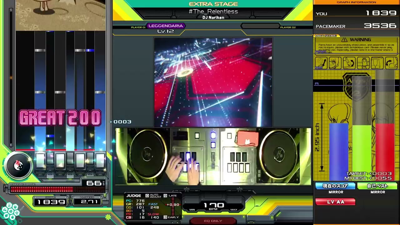 【IIDX】#The_Relentless (SPL) MIRROR　H-CLEAR