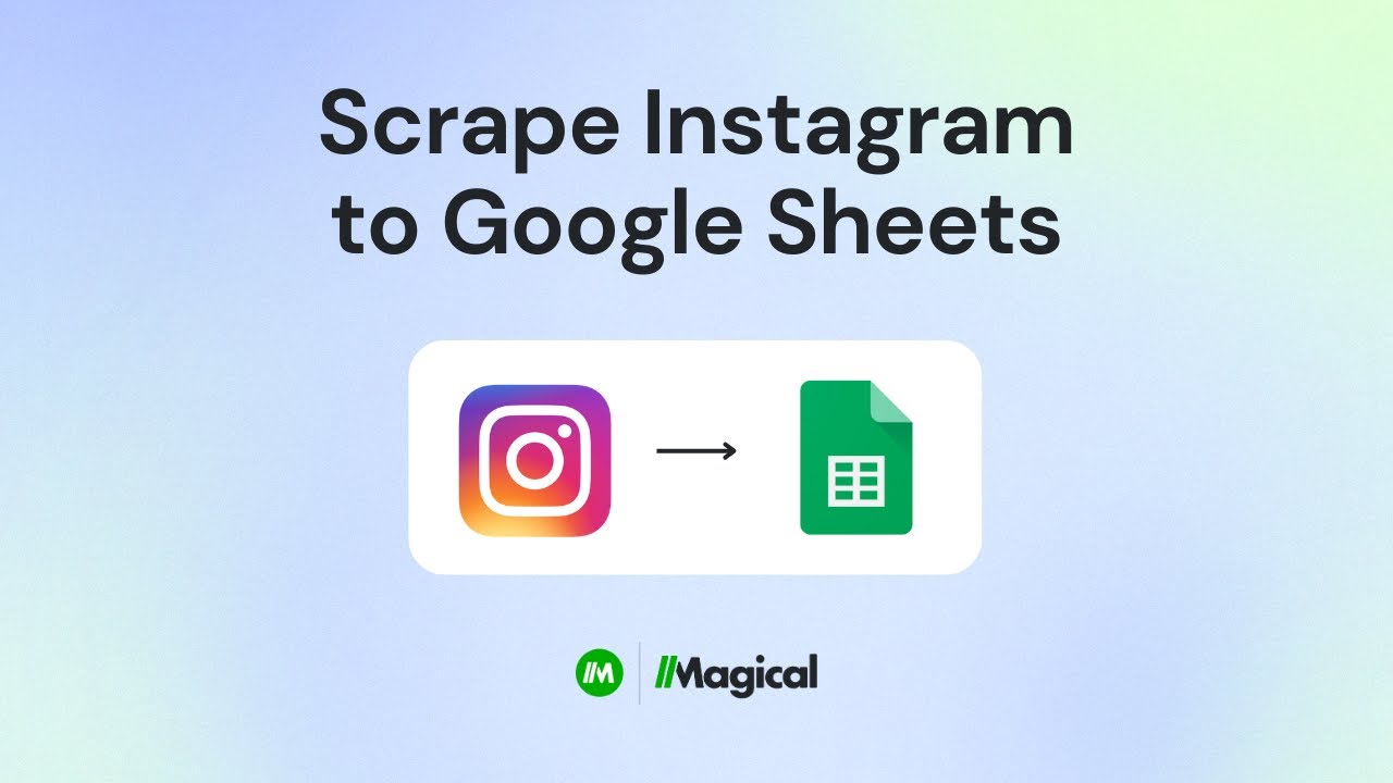 How to Scrape Instagram to Google Sheets