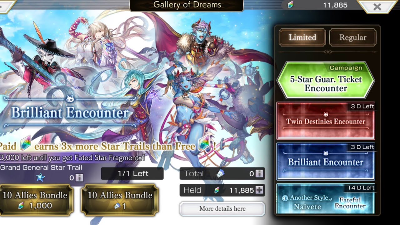 Brilliant Encounter Banner 10x Pull Another Eden #Gacha