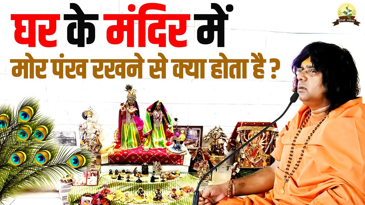 घर के मंदिर में मोर पंख रखने से क्या होता है ? | Acharya Shri Kaushik Ji Maharaj