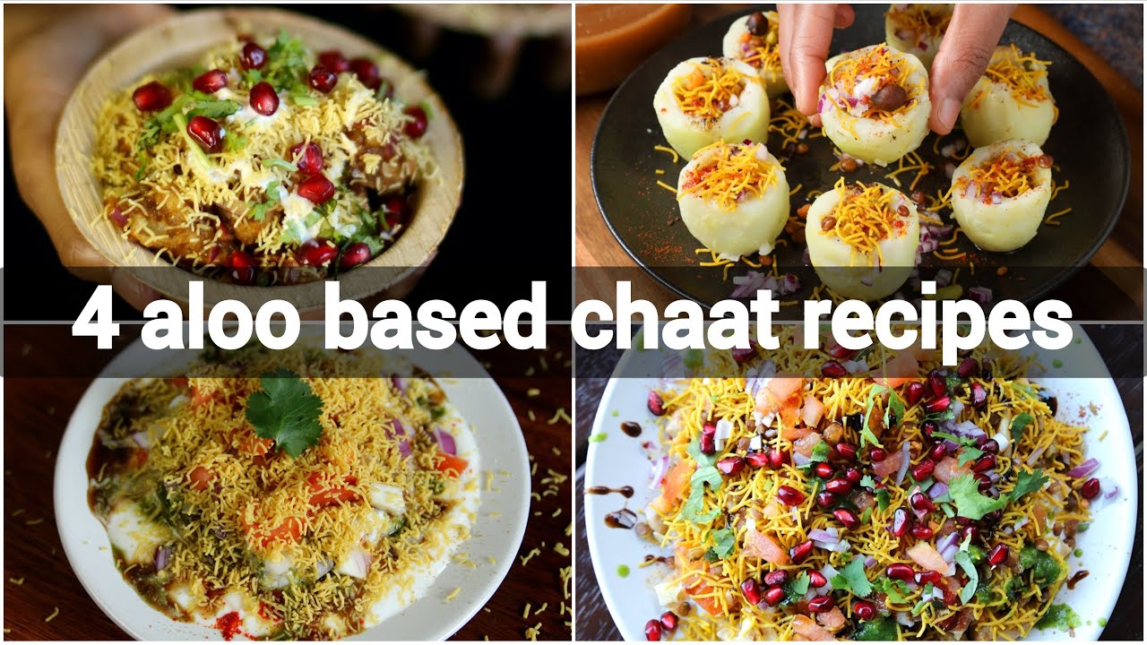 4 must try aloo or potato chaat recipes | kids friendly potato snacks | street style aloo snacks