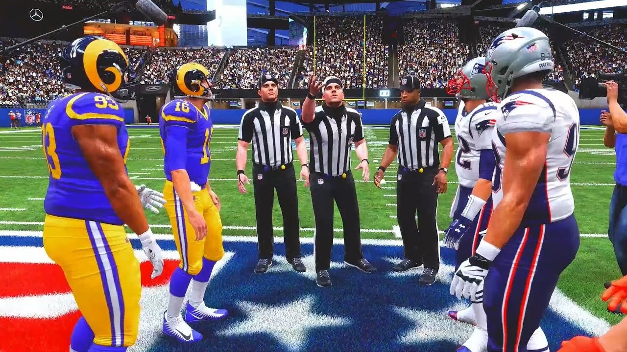 SUPER BOWL 53 Rams vs. Patriots FULL 1ST HALF CBS | Madden 19 Gameplay