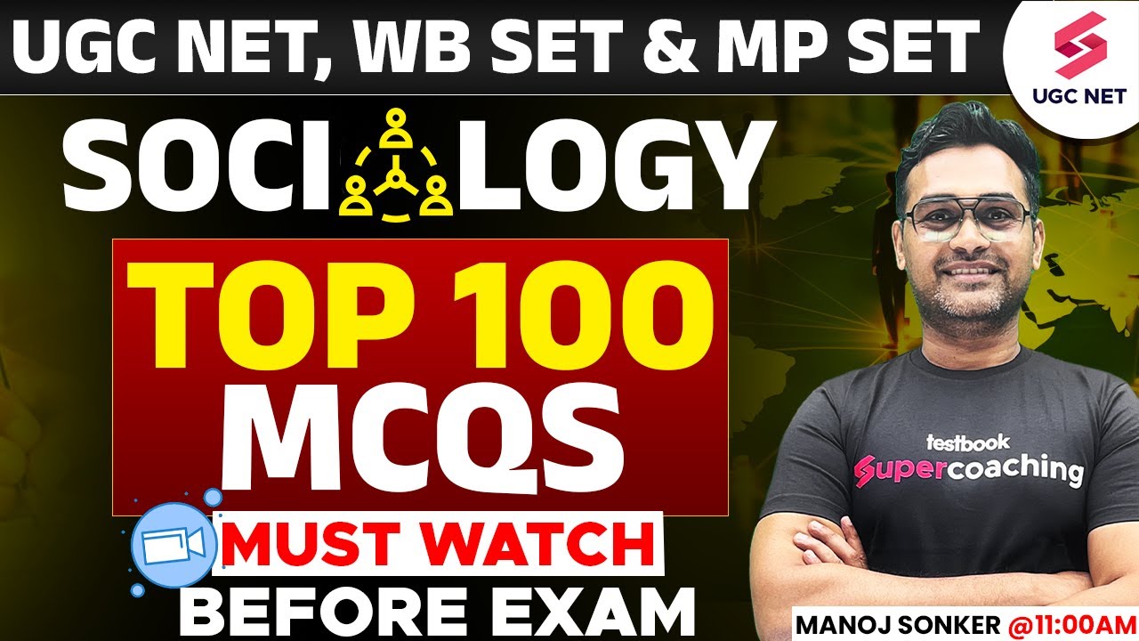 UGC NET/WB SET & MPSET Sociology Classes 2024 | UGC NET Sociology MCQs By Manoj Sir