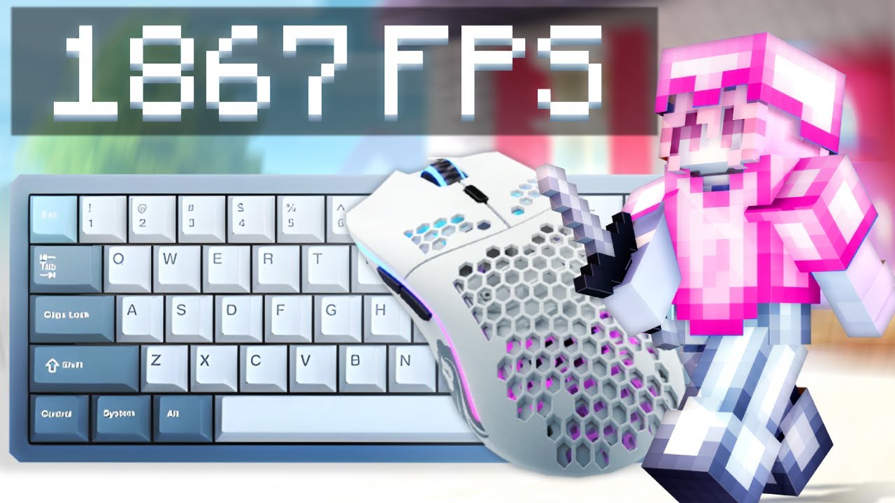 Hive Bedwars Keyboard & Mouse ASMR & SHADERS [4k 99999 FPS] [Creamy Modded Keyboard] [Blur & Fog]