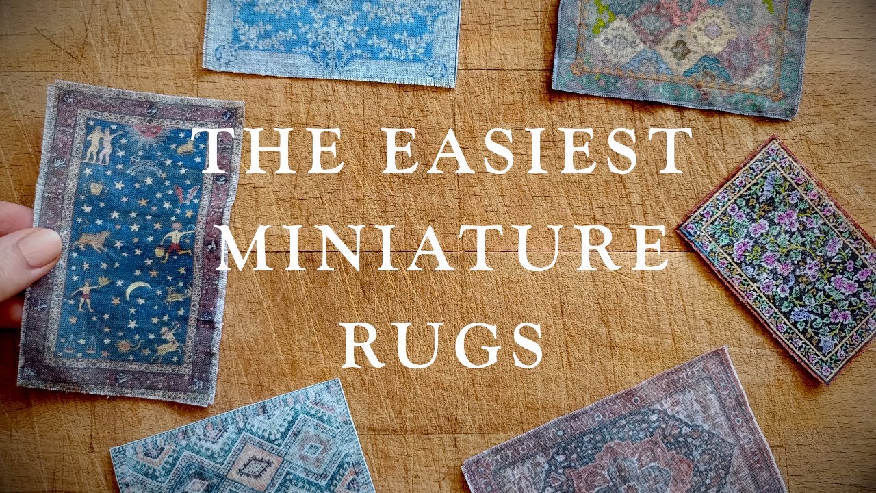 Easy DIY realistic miniature rugs! | How I print on fabric at home | DOLLHOUSE TUTORIALS
