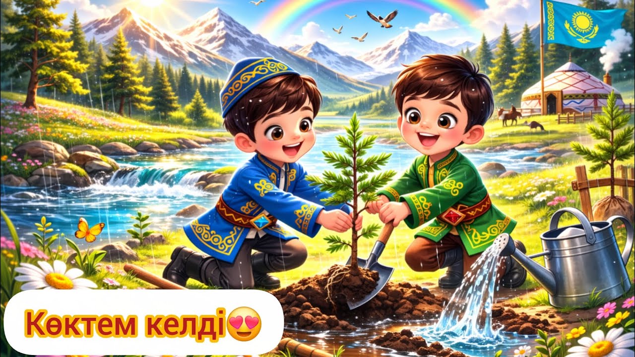 Көктем келді😍|Коктем туралы ән|Қазақша мультфильм|Мультфильм|Балаларға арналған көңілді ән|Баламикс 
