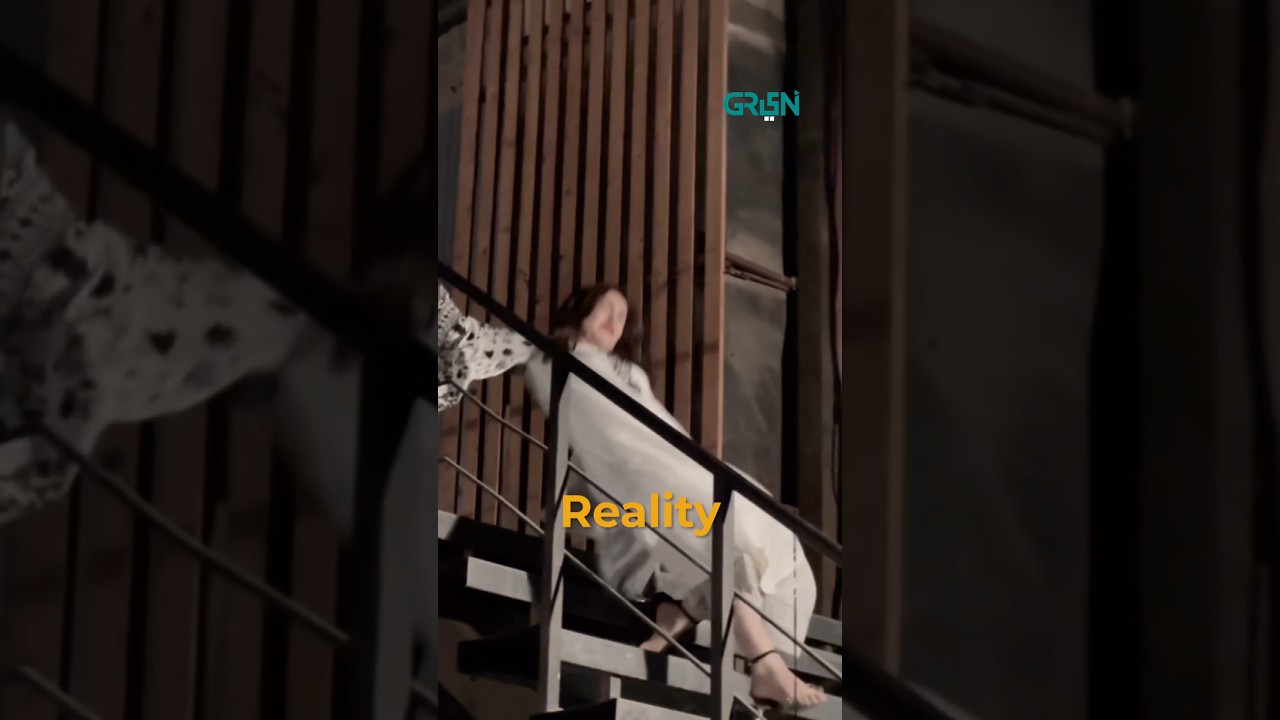 Shocking Moment 😱 𝗬𝘂𝗺𝗻𝗮 𝗭𝗮𝗶𝗱𝗶 Accident Falling Down From Stairs 😢BTS Drama Gentleman #shorts