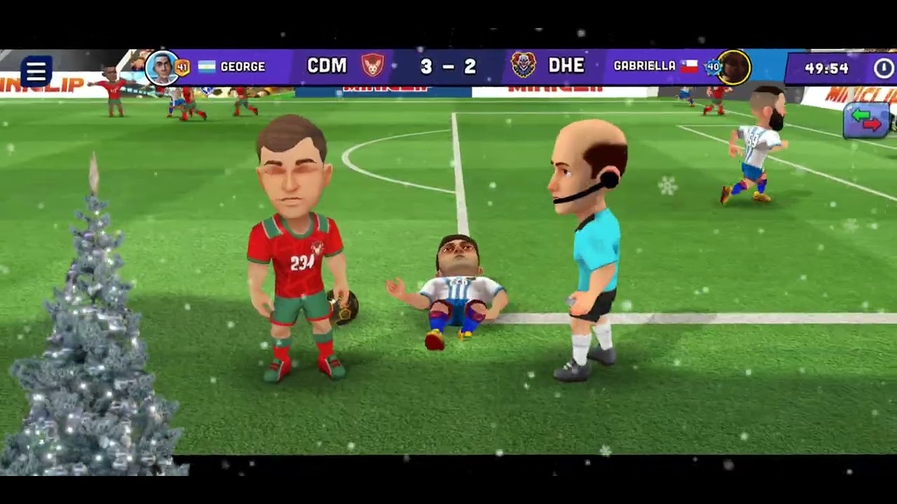 Estamos jugando un partido de la liga elite langue -mini fútbol