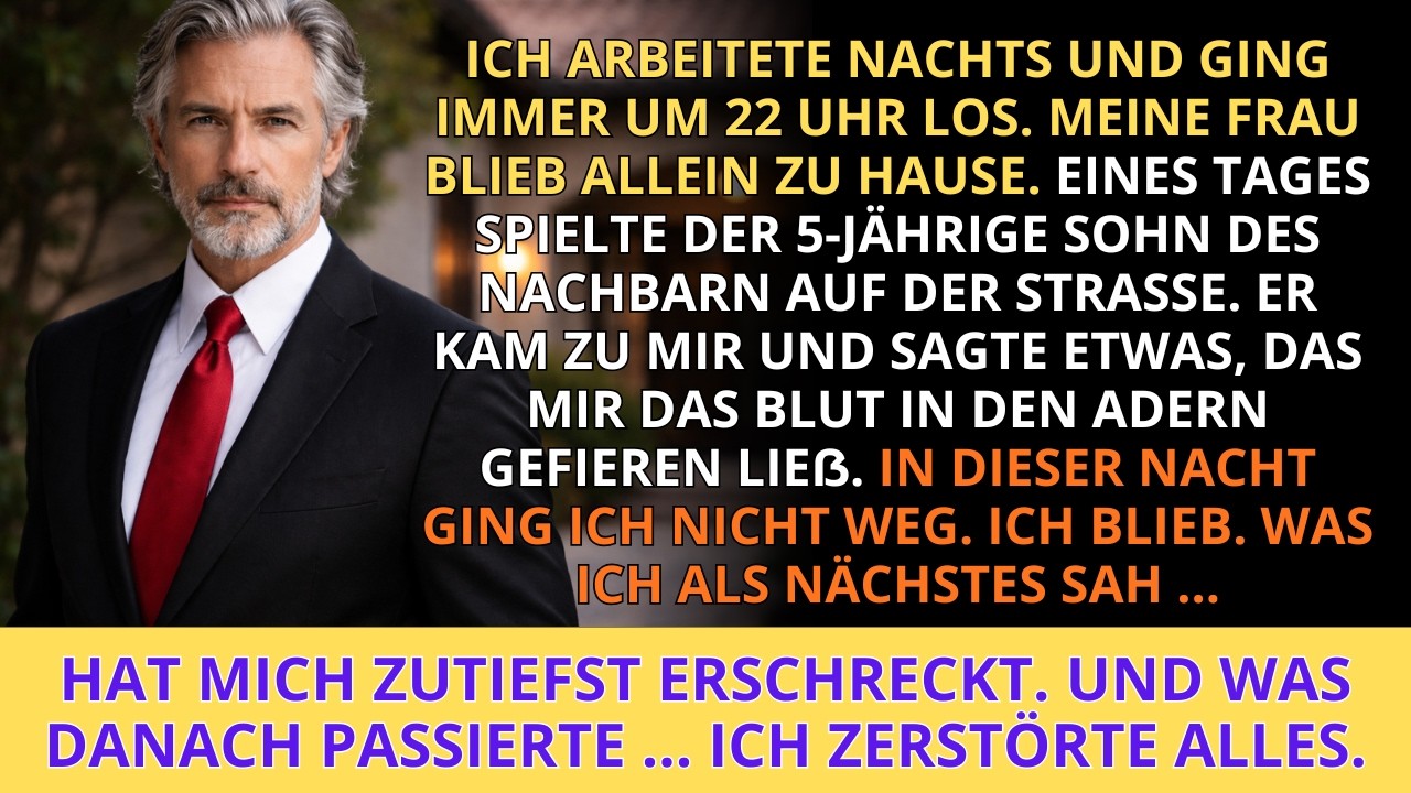 Der 5-jährige Sohn meines Nachbarn kam zu mir und sagte: „Onkel, jede Nacht, wenn du nicht zu Hau...