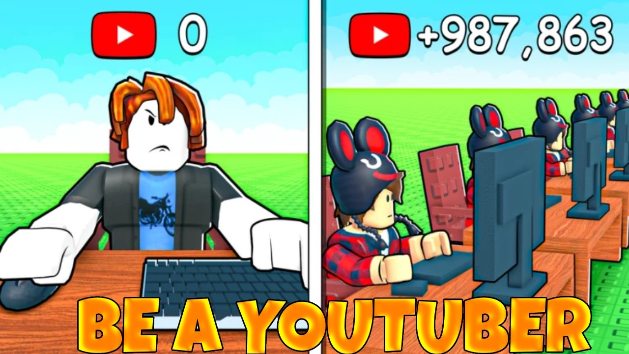 Be a youtuber Codes and Gameplay! Roblox New Game