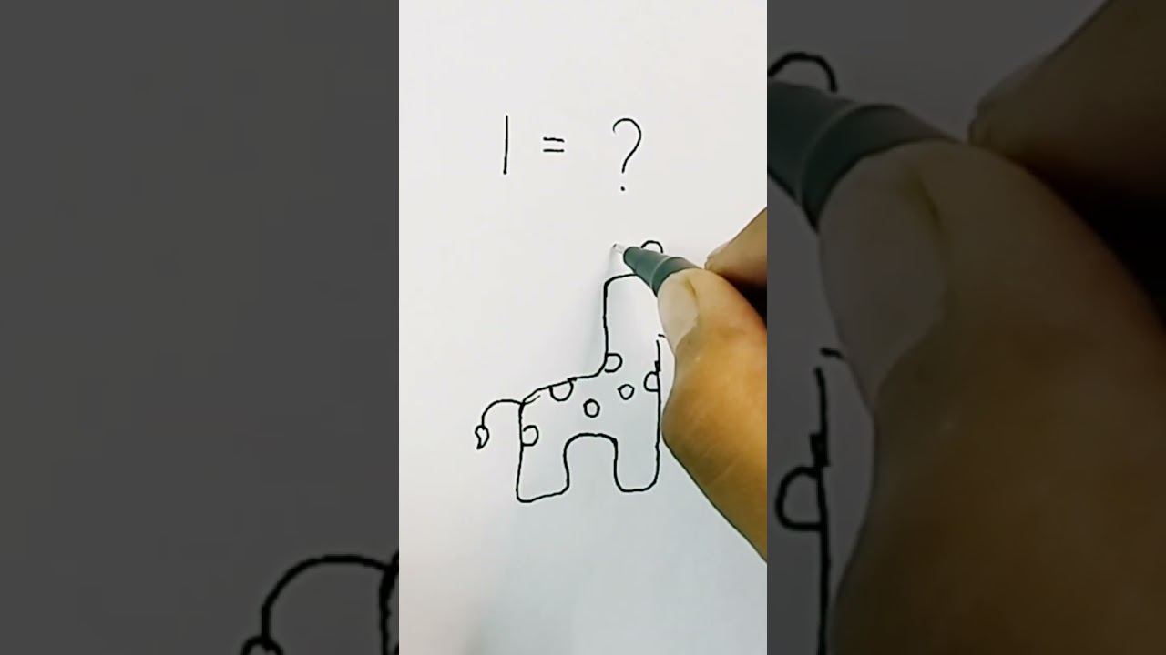 1= ? #easy #giraffe #simple Visual arts