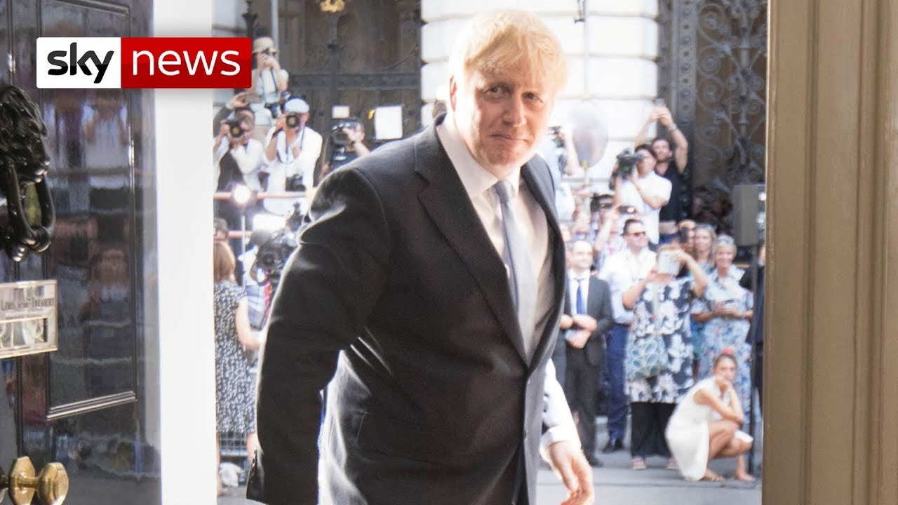 Boris Johnson enters Number 10