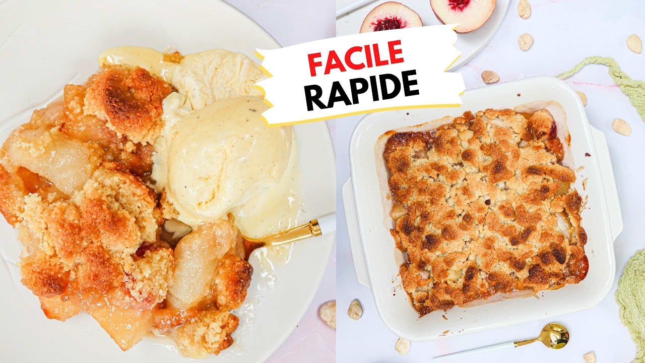 CRUMBLE PÊCHE FACILE ET RAPIDE ( et absolument délicieux !)