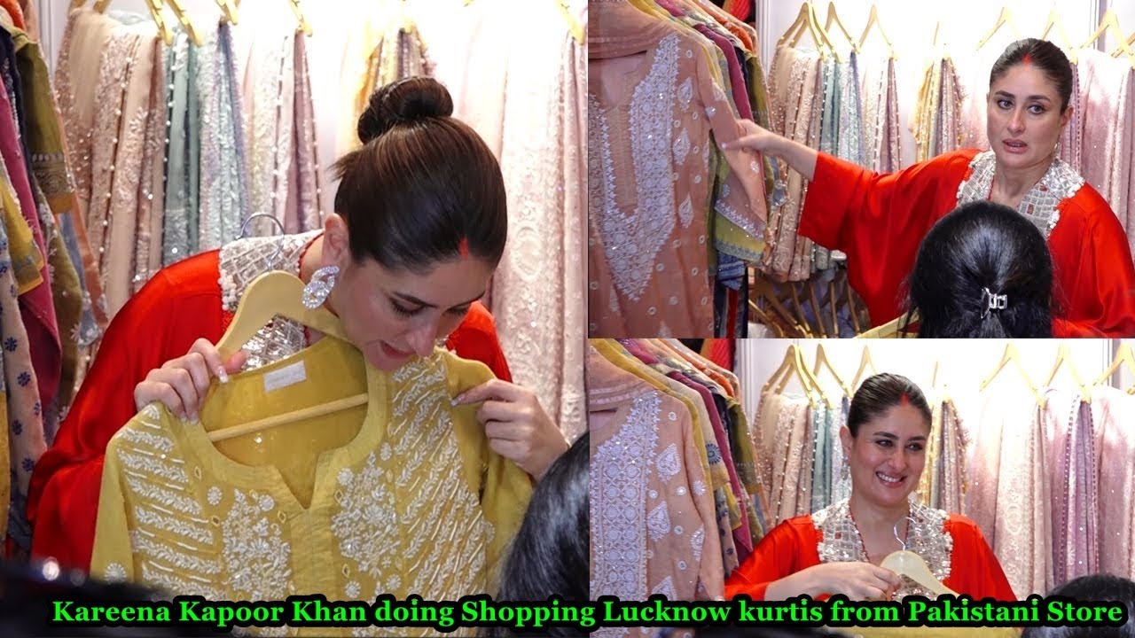 Kareena Kapoor Khan doing Shopping Lucknow kurtis from Pakistani Store | Kareena Kapoor's shopping