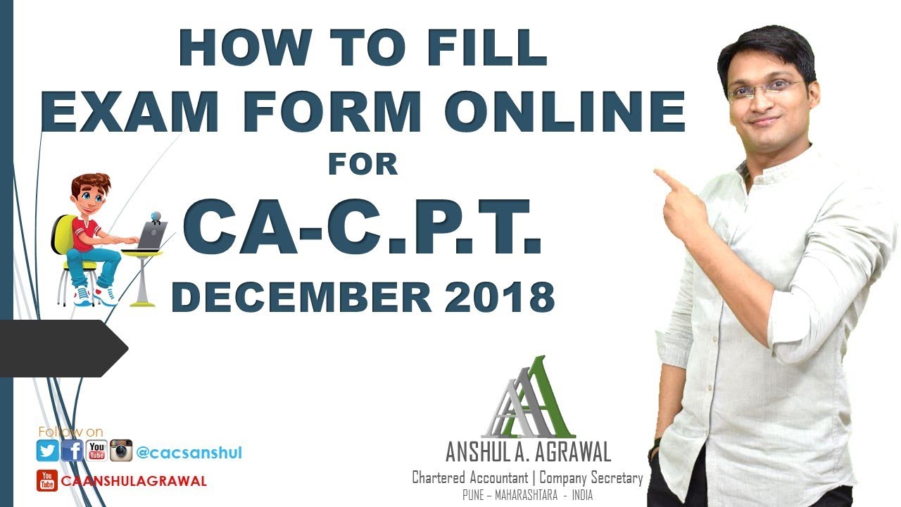 How to fill CA-CPT DEC'18 Exam Form Online | Quick Guide