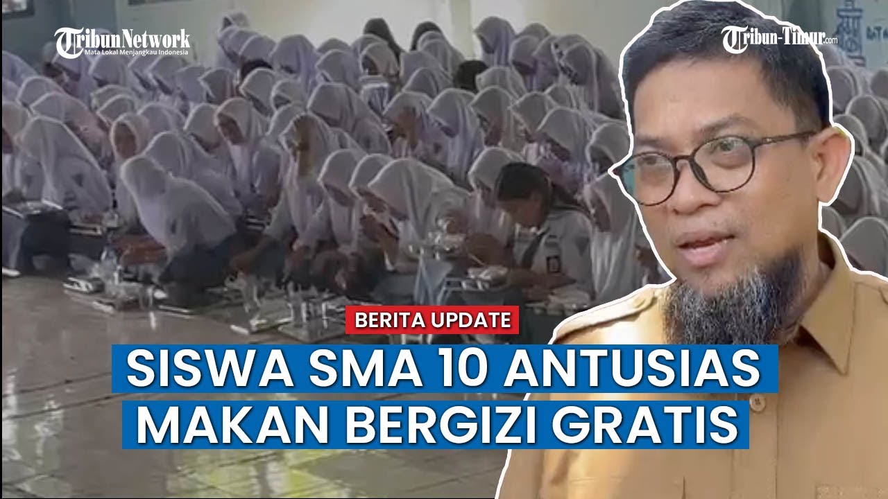 Ayam Crispy Hingga Pisang, Makan Bergizi Gratis Disambut Antusias di SMA 10 Makassar