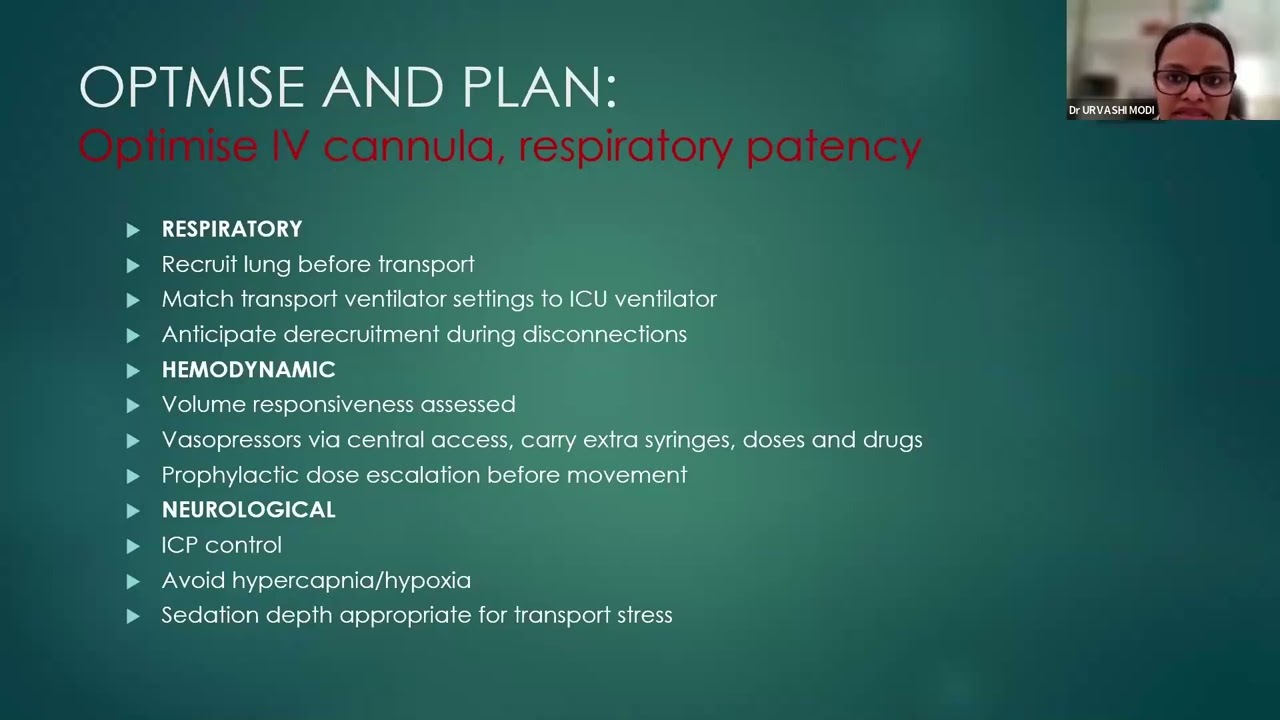 STEP N SESSION : Intra Hospital transport of Critically ill Patient