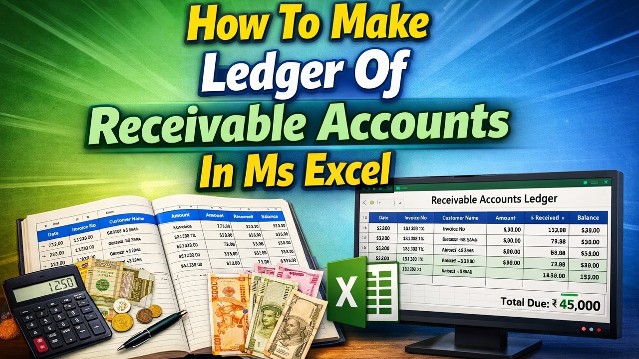 67. How To Make Accounts Receivable Ledger in Excel 😱 Full Tutorial (Step-by-Step)