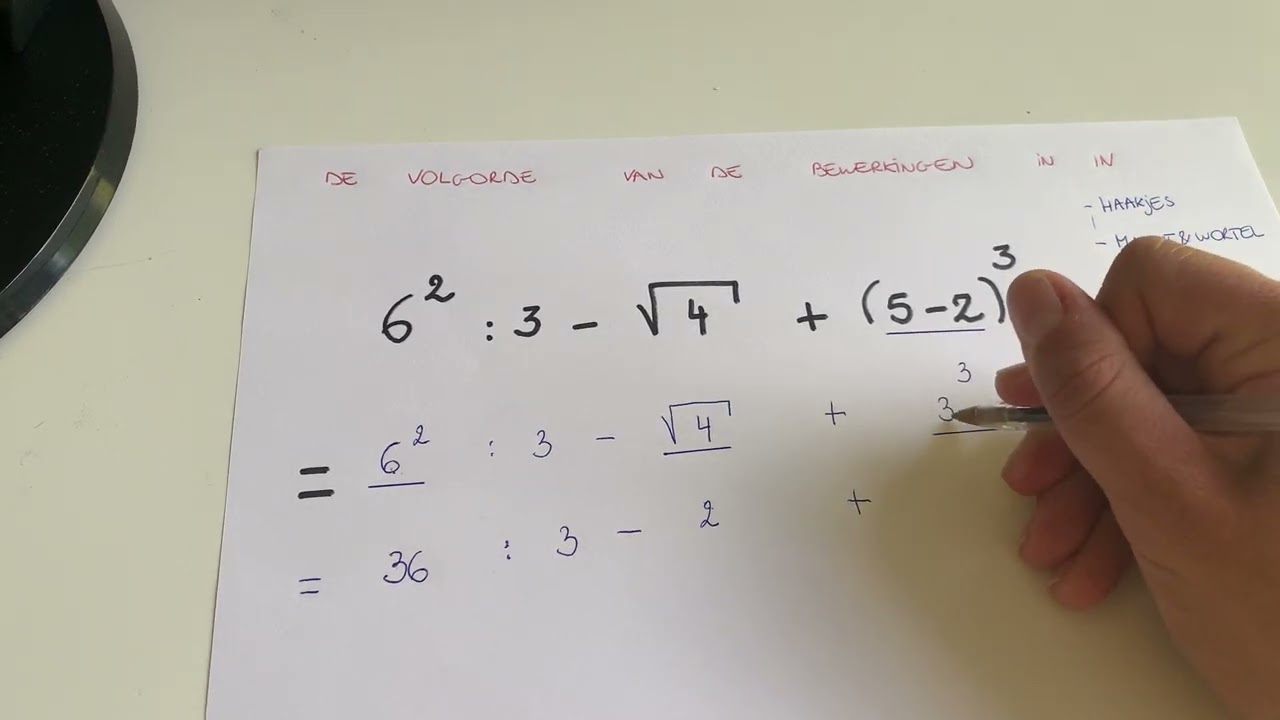 De volgorde van de bewerkingen in IN