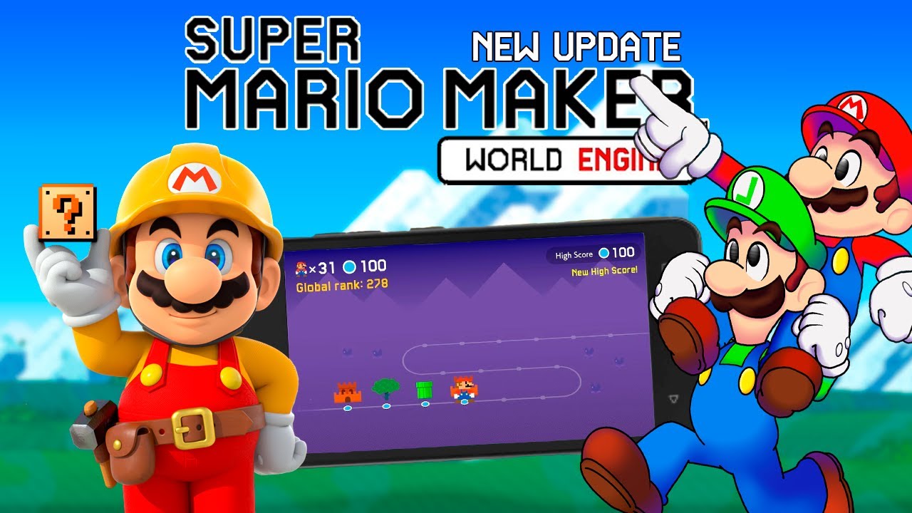 Probando la Nueva Actualización de Super Mario Maker World Engine 3.4.3F V5 (PC y Android)