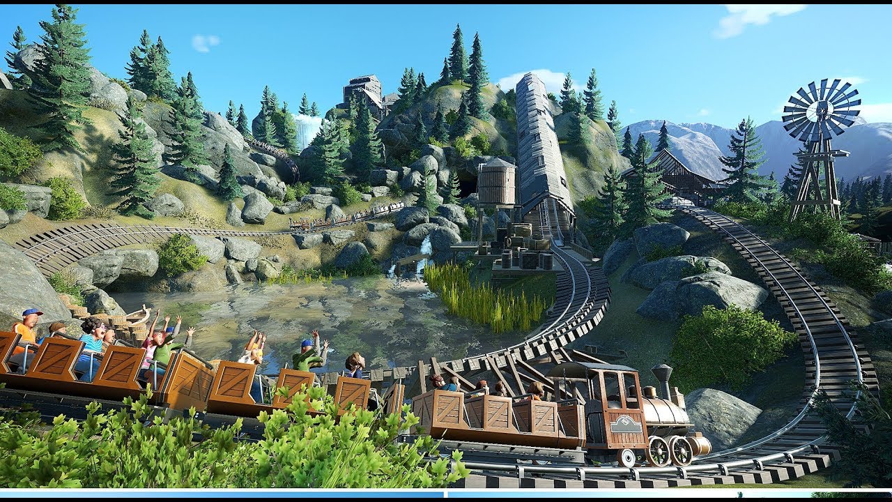 Planet Coaster MINE TRAIN - CALICO THUNDER - POV video