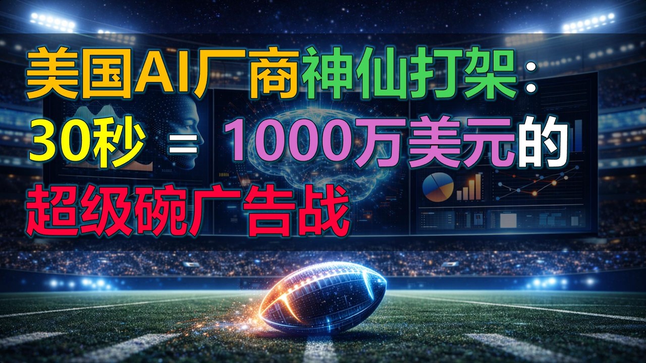 美國AI廠商神仙打架：30秒 = 1,000萬美元的超級碗廣告大戰 #The AI Bowl #1984 #科技陽謀 #傳奇與泡沫 #天價廣告 #iPhone時刻 ｜20260211