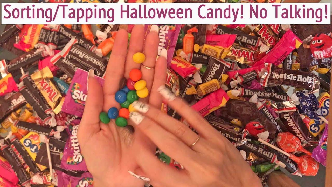 ASMR * HALLOWEEN CANDY Tapping & Sorting!! * Kayla's Custom Video * No Talking * ASMRVilla