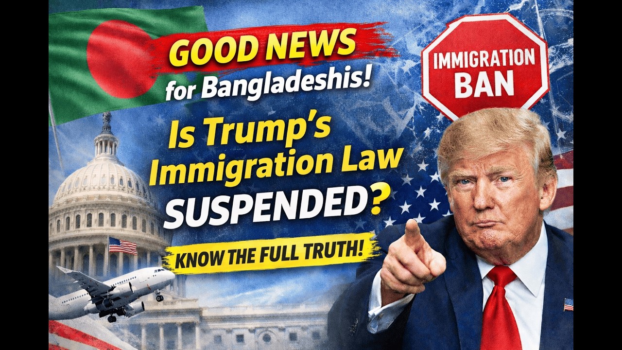 বাংলাদেশিদের জন্য বড় সুখবর! ট্রাম্পের ইমিগ্রেশন স্থগিত আইন কি বাতিল? #usa #immigration #greencard