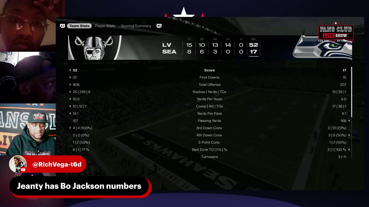 FANS CLUB LIVE SHOW - Season Tournament - Week 2 (Game 6) - Madden 26 H2H