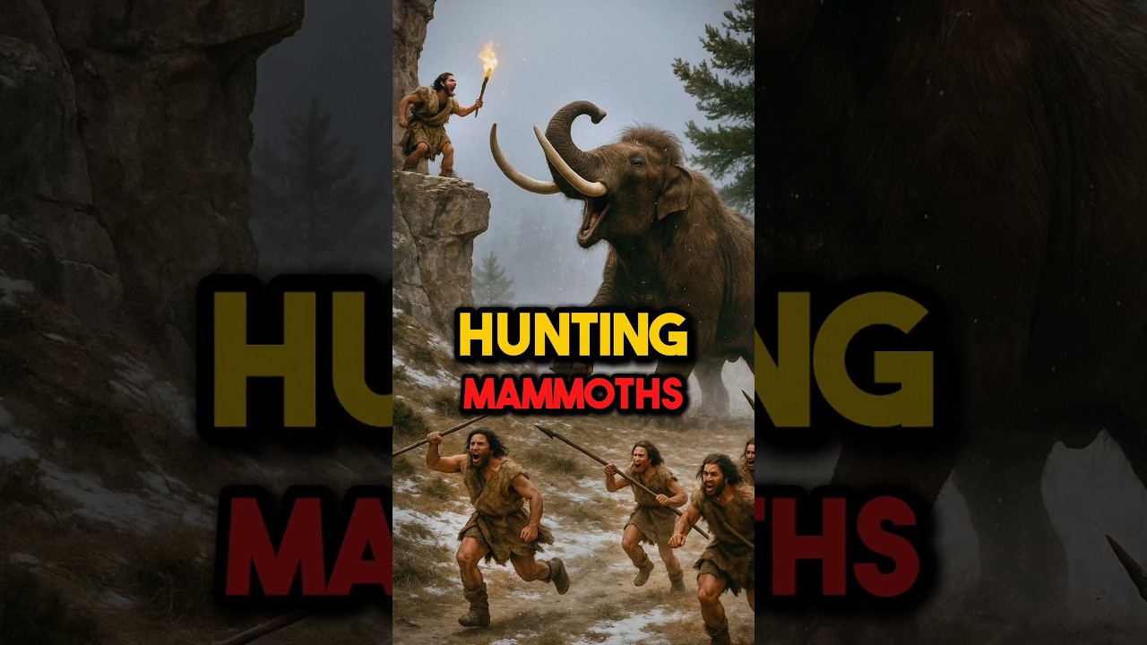How did Prehistoric Humans Hunt MAMMOTHS 🐘🏔️ #mammoth